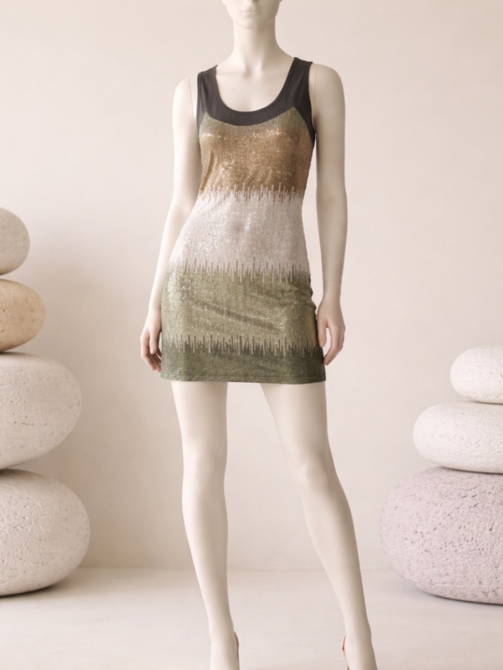 Max & Cleo Sequin Sleeveless Dress